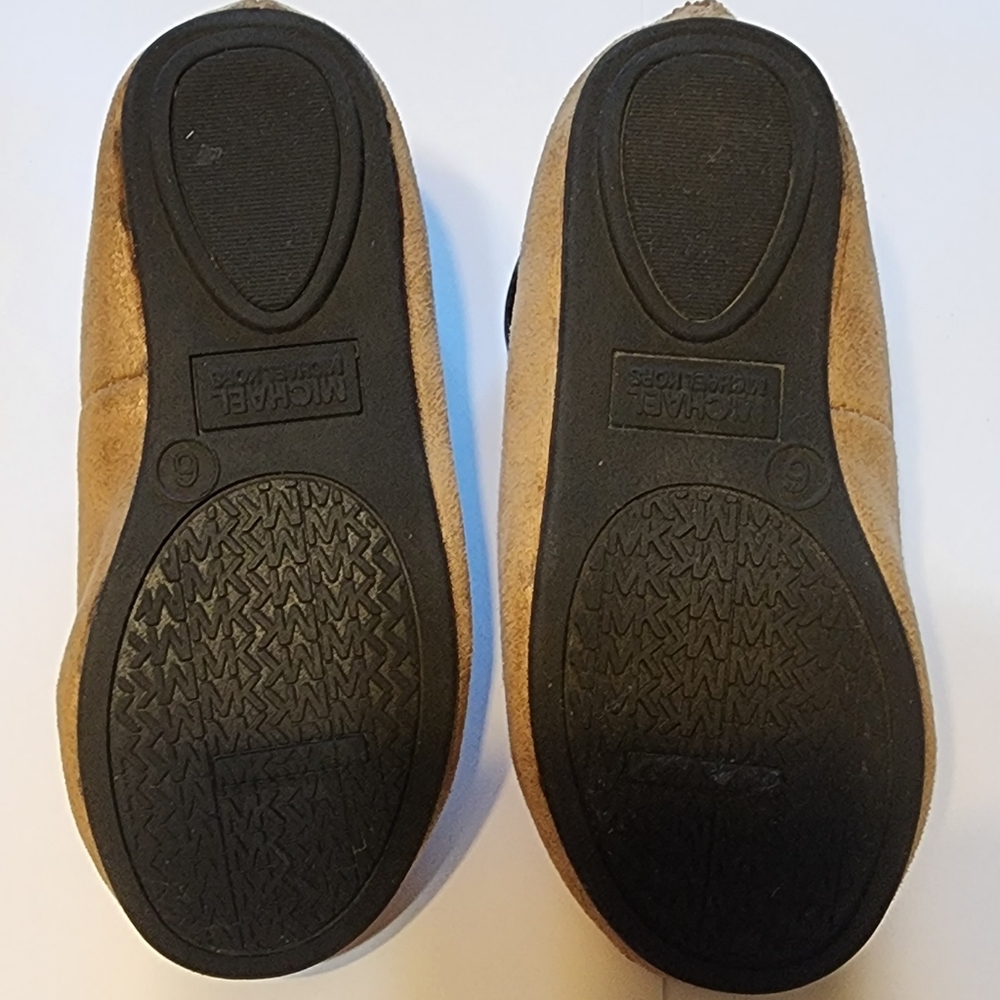 Michael Kors Toddler children gold 6 Leopard Dress shoes Shiny ✨️ - Picture 4 of 5